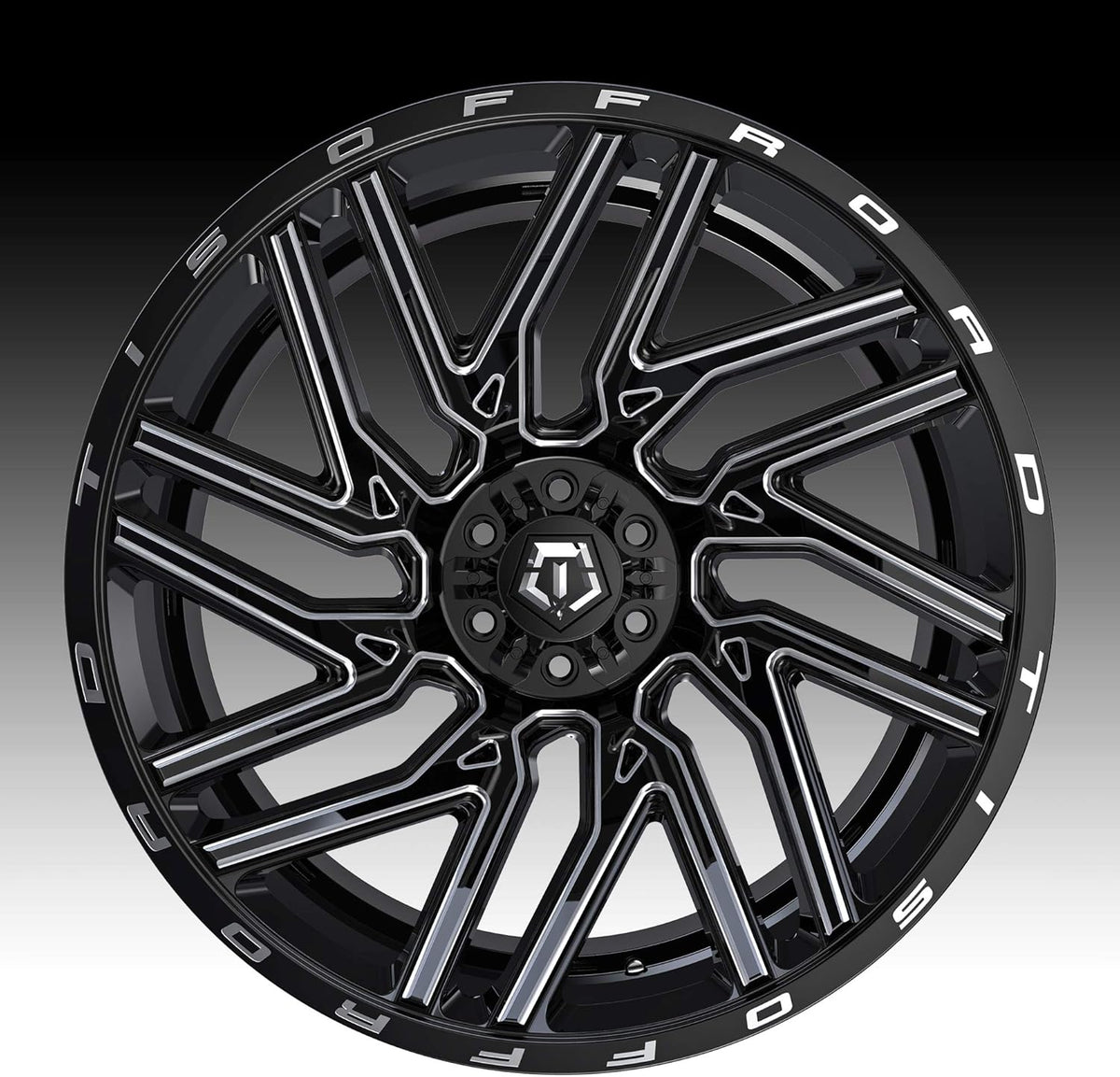 24x14 6x135/6x5.5" -76mm Black/Milled Wheel Rim J35830