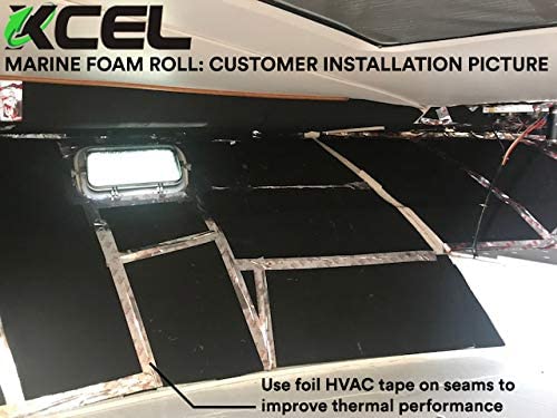 Marine Foam Rolls Sheets with Adhesive Closed Cell Foam Padding Neoprene Foam Cosplay Easy Cut - Various Sizes (60" x 16" x 1/2" (1 Pack), Black, 1) M774