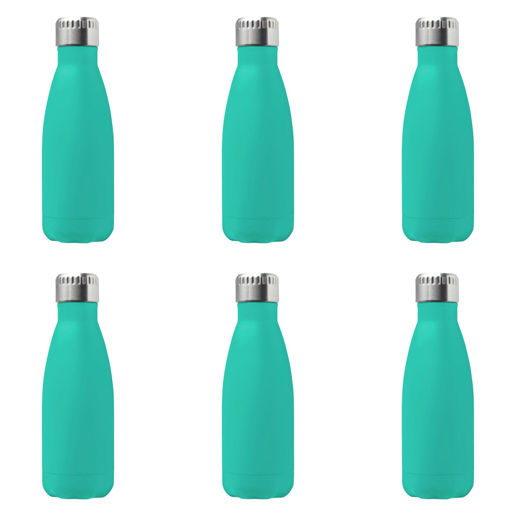 Mint 14 oz. Stainless Steel Double Wall Water Bottles Set of 6 K763245