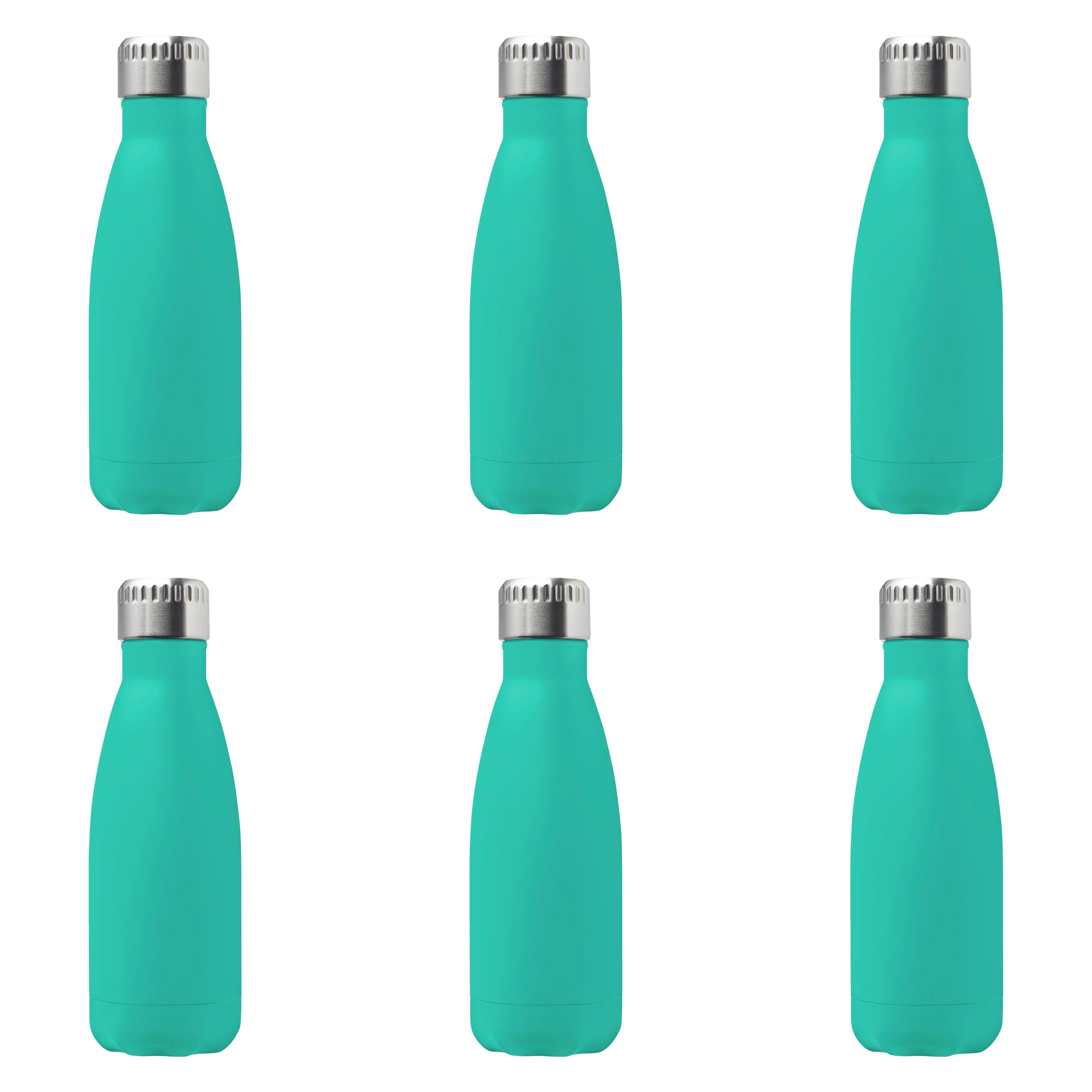 Mint 14 oz. Stainless Steel Double Wall Water Bottles Set of 6 K763245