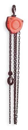 Manual Chain Hoist, 1000 lb, Lift 15 ft. C8419