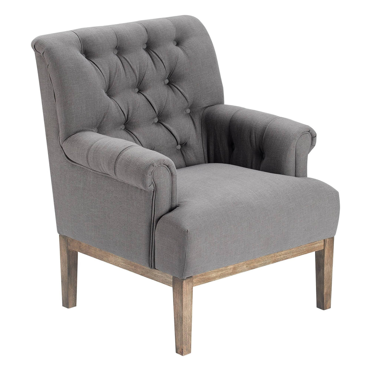 Gray Tufted Accent Chair A4893