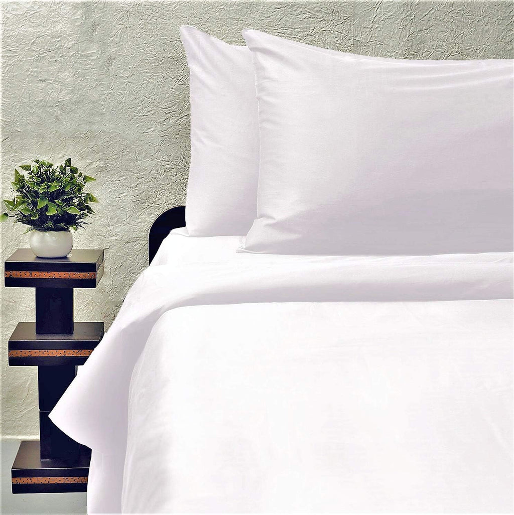 Organic White Cotton Sateen Sheets California King Deep Pocket 300 Thread Count Pack of 2 G692527