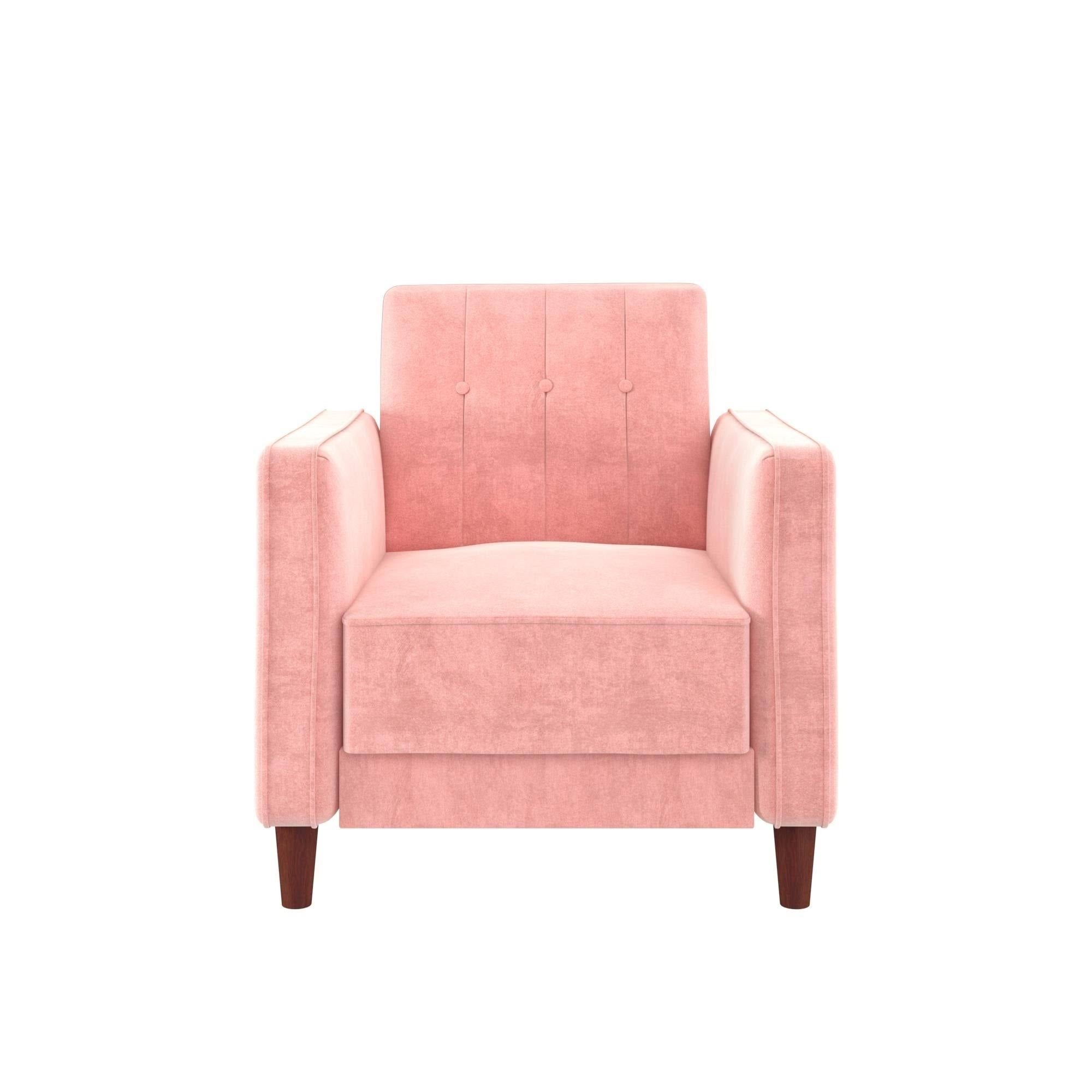 Pink Tufted Accent Chair D108