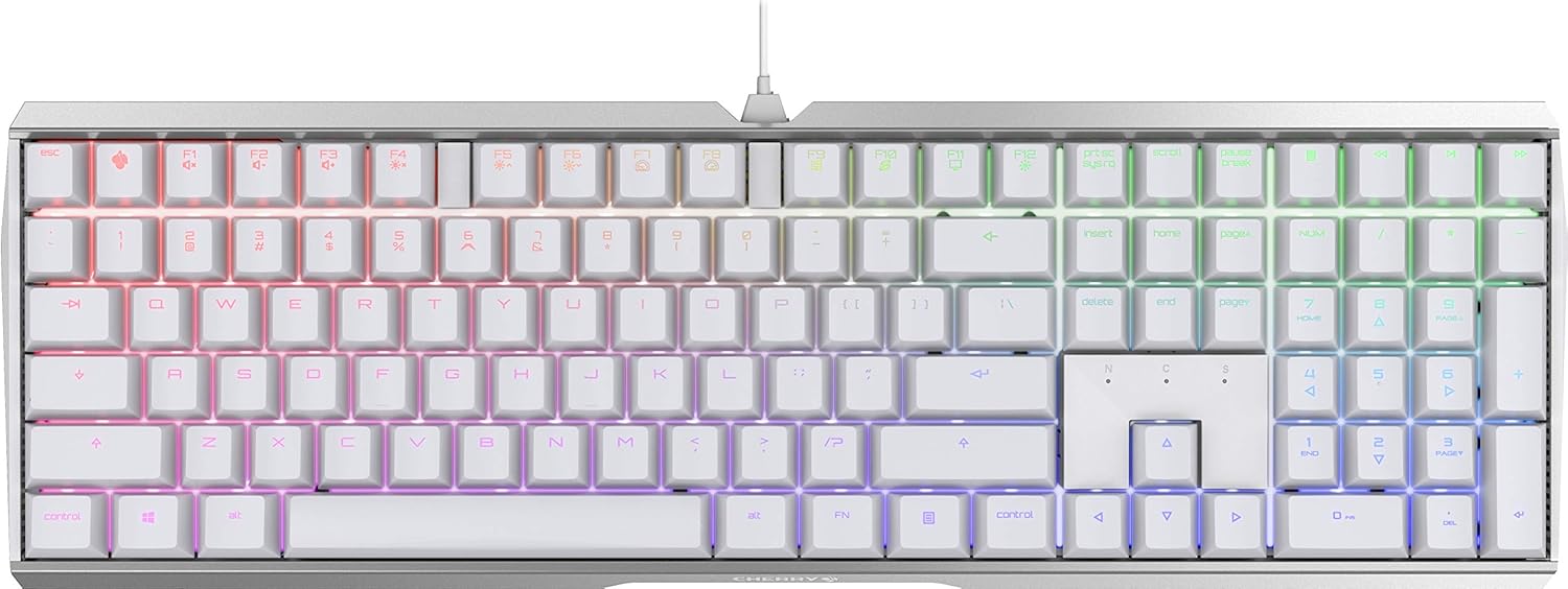 Wired Mechanical Keyboard Aluminum Housing MX Red Silent Switches I14891