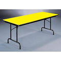 Yellow Folding Table 24 in. x 48 in. Y92455