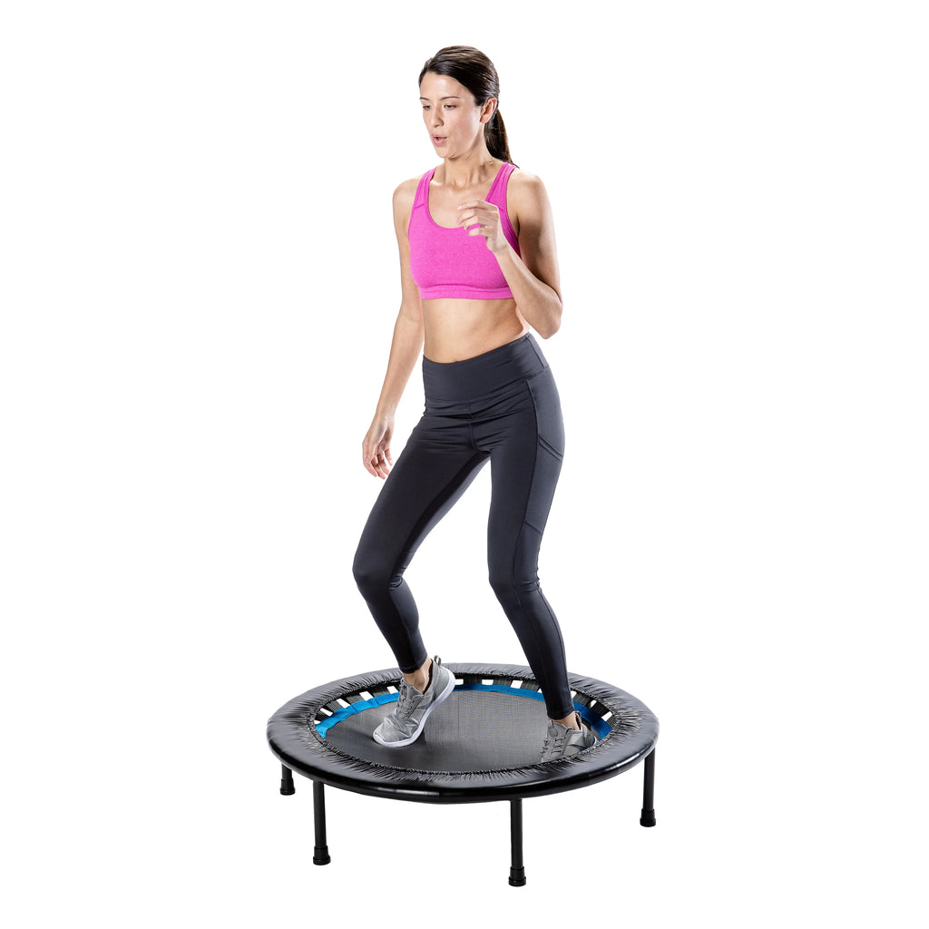 36"Wx36"Dx12"H Black Trampoline with Monitor and Adjustable Incline K913163