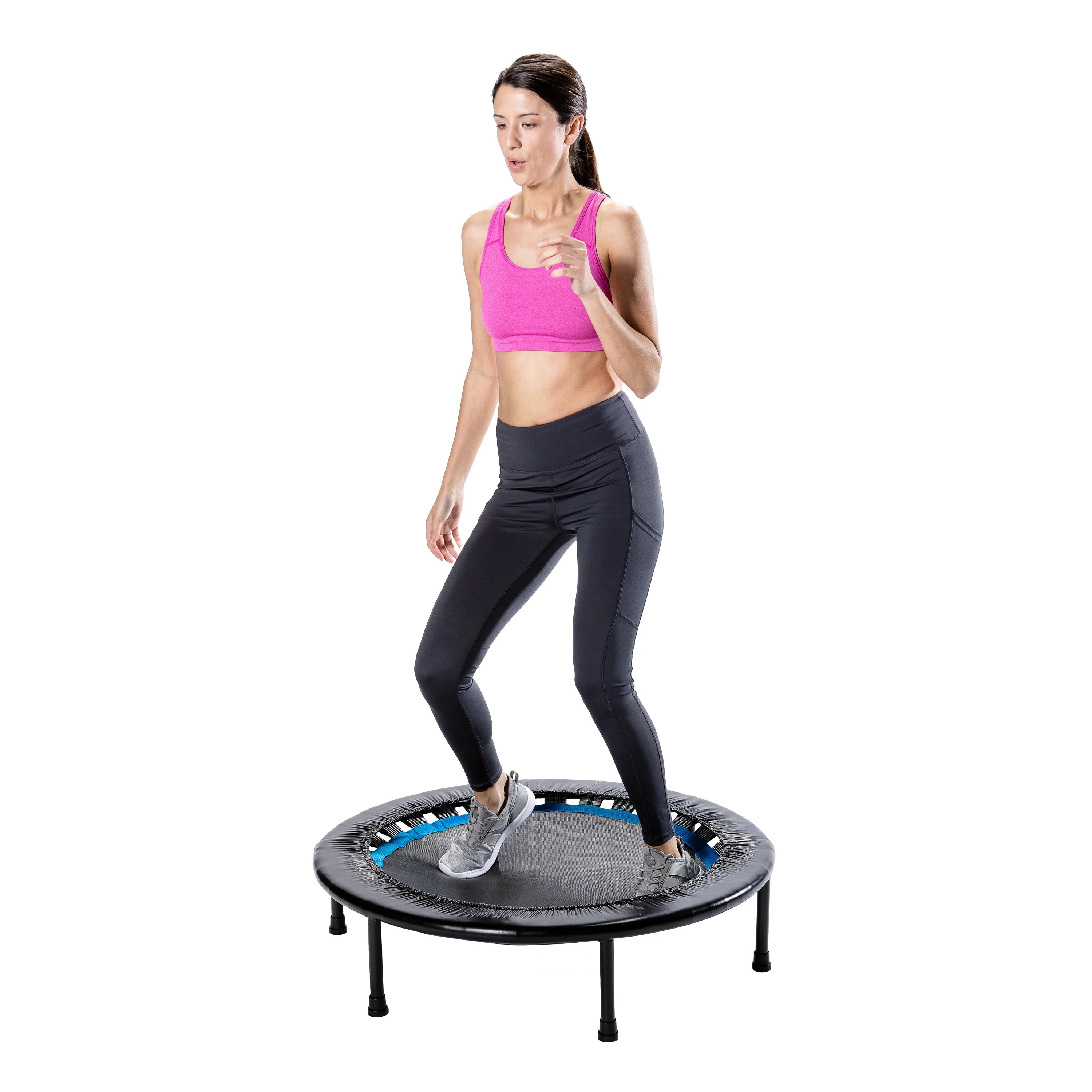 36"Wx36"Dx12"H Black Trampoline with Monitor and Adjustable Incline K913163
