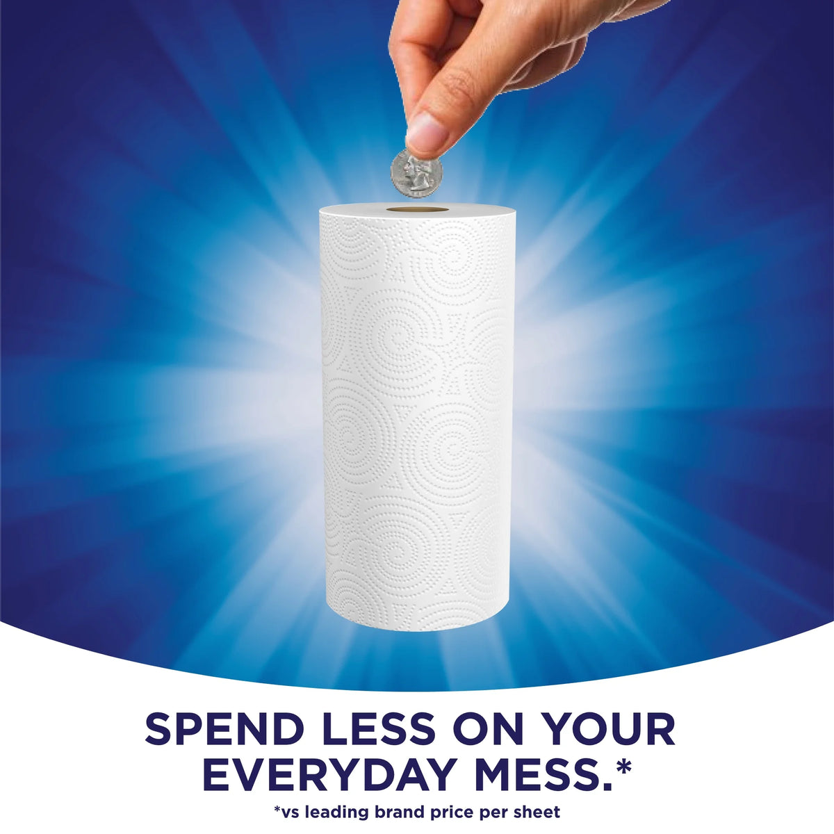 White 12 Double Rolls Paper Towels B500