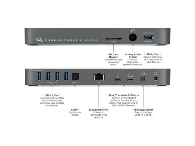 12-Port Thunderbolt 3 Dock, Space Gray I594589