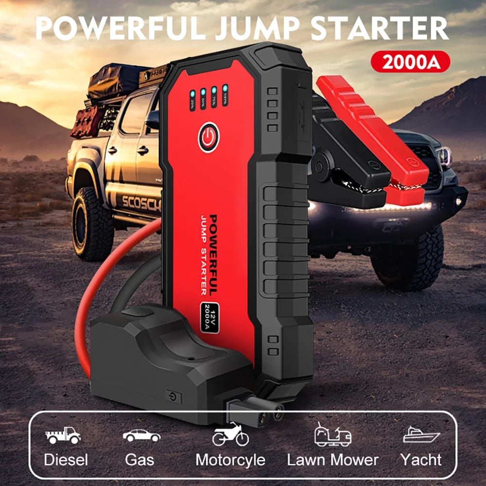 Car Jump Starter 12V 20000mAh with USB Quick Charge 3.0 and Smart Clip T881