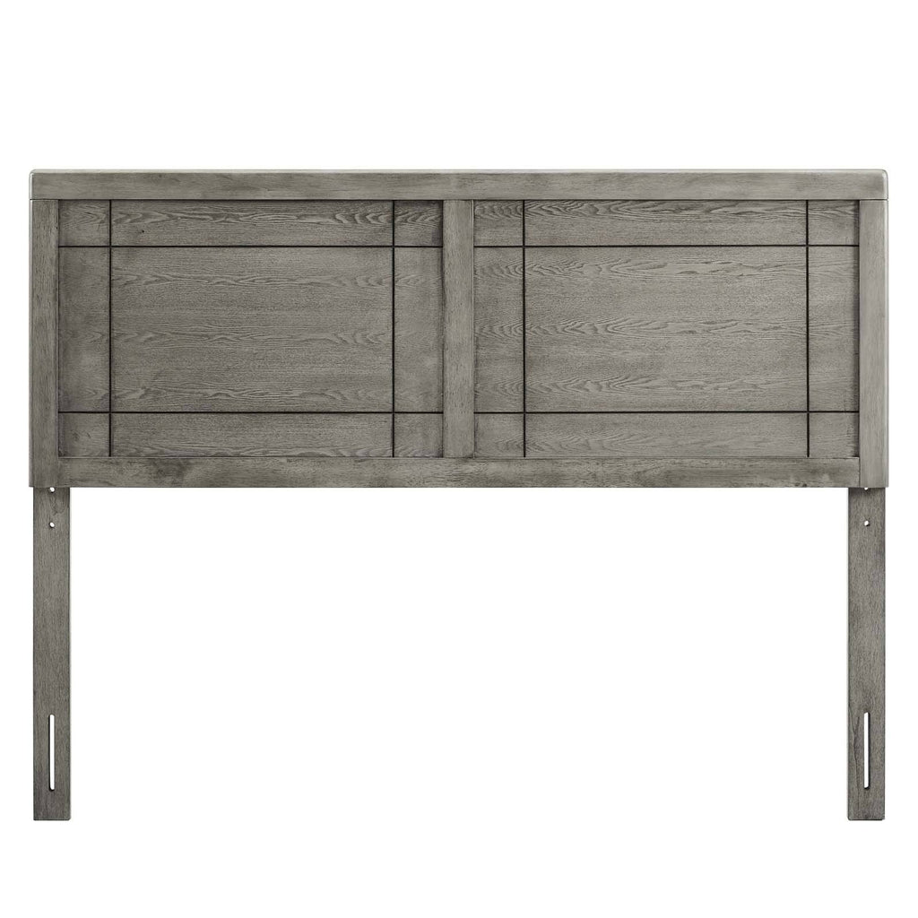 Gray Wood Queen Headboard D84872