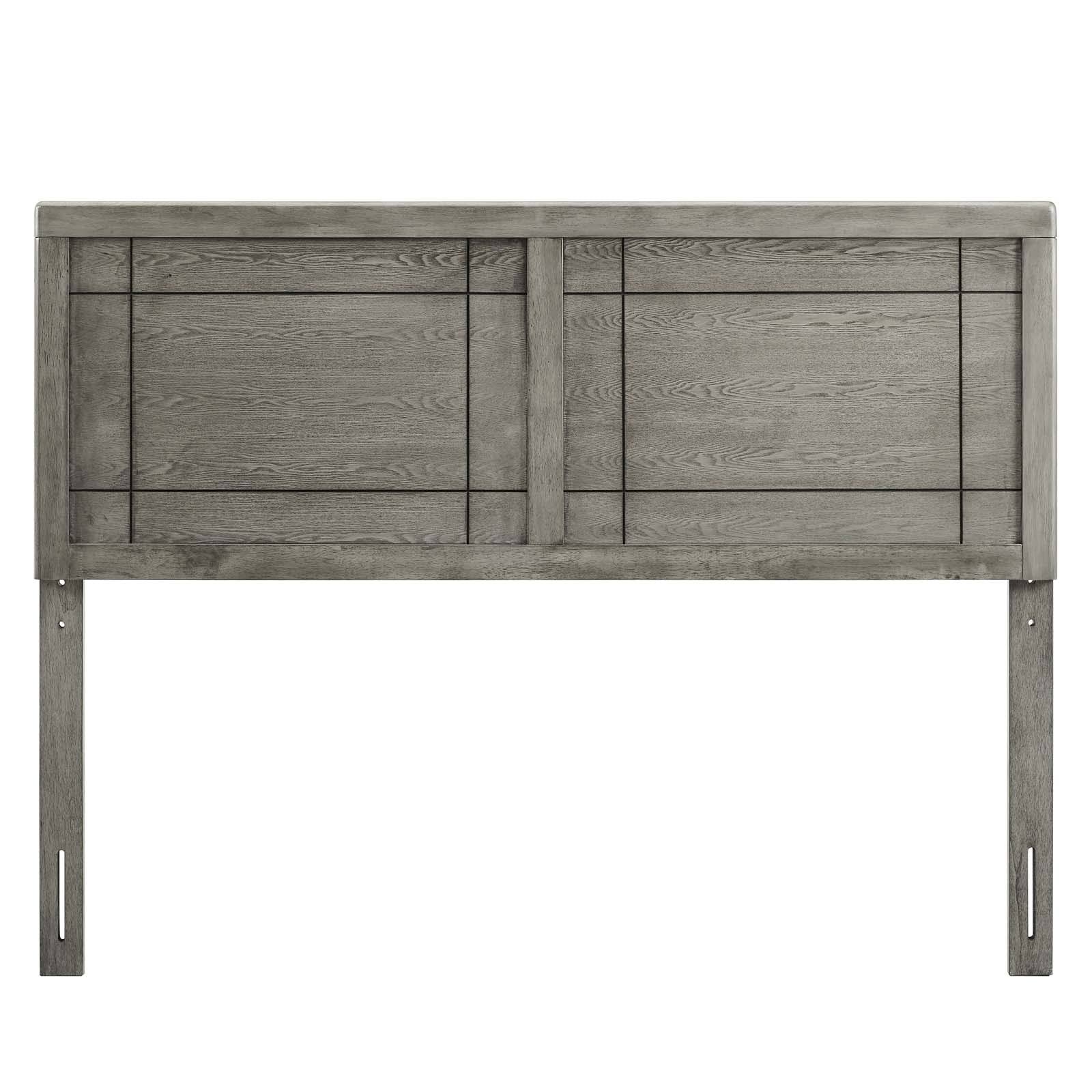 Gray Wood Queen Headboard D84872