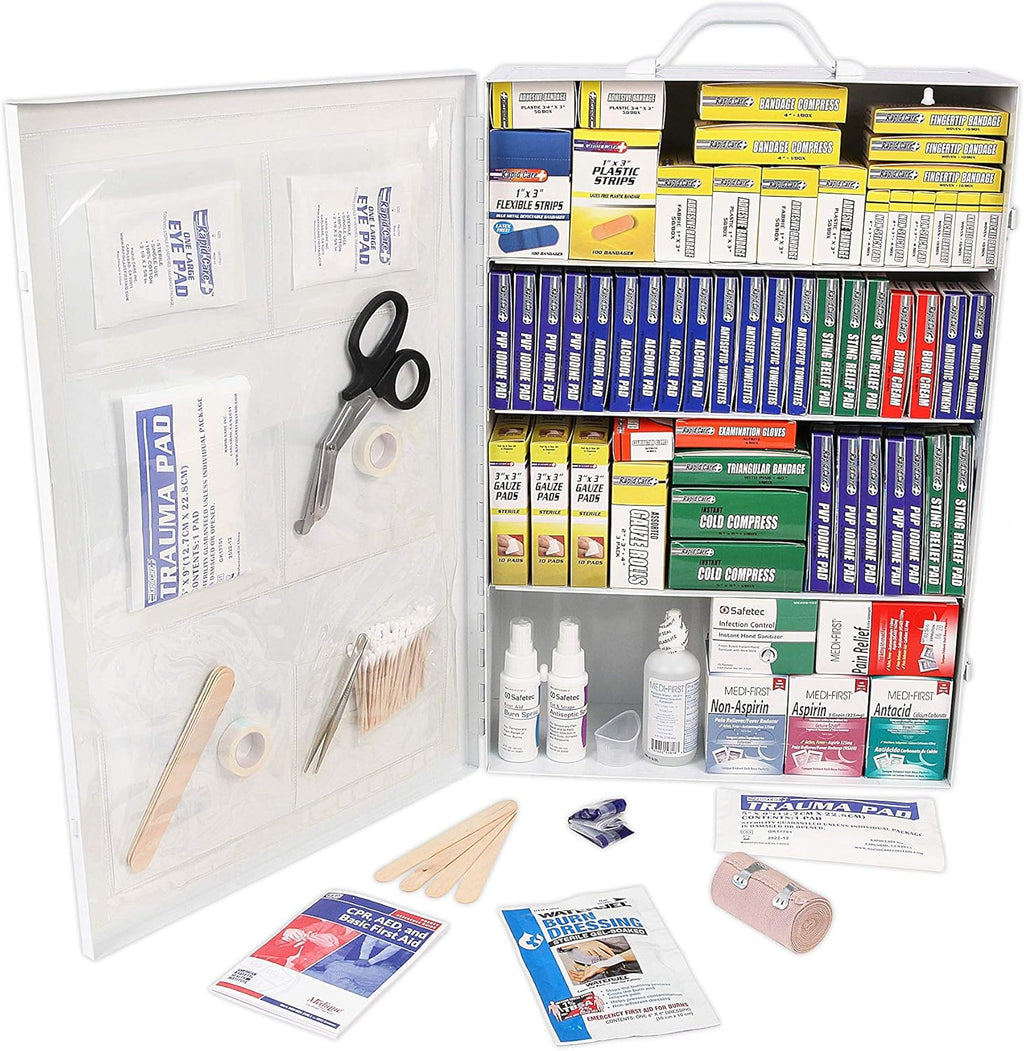 4 Shelf Extra Wide First Aid Cabinet, 1,063 Pieces X9959