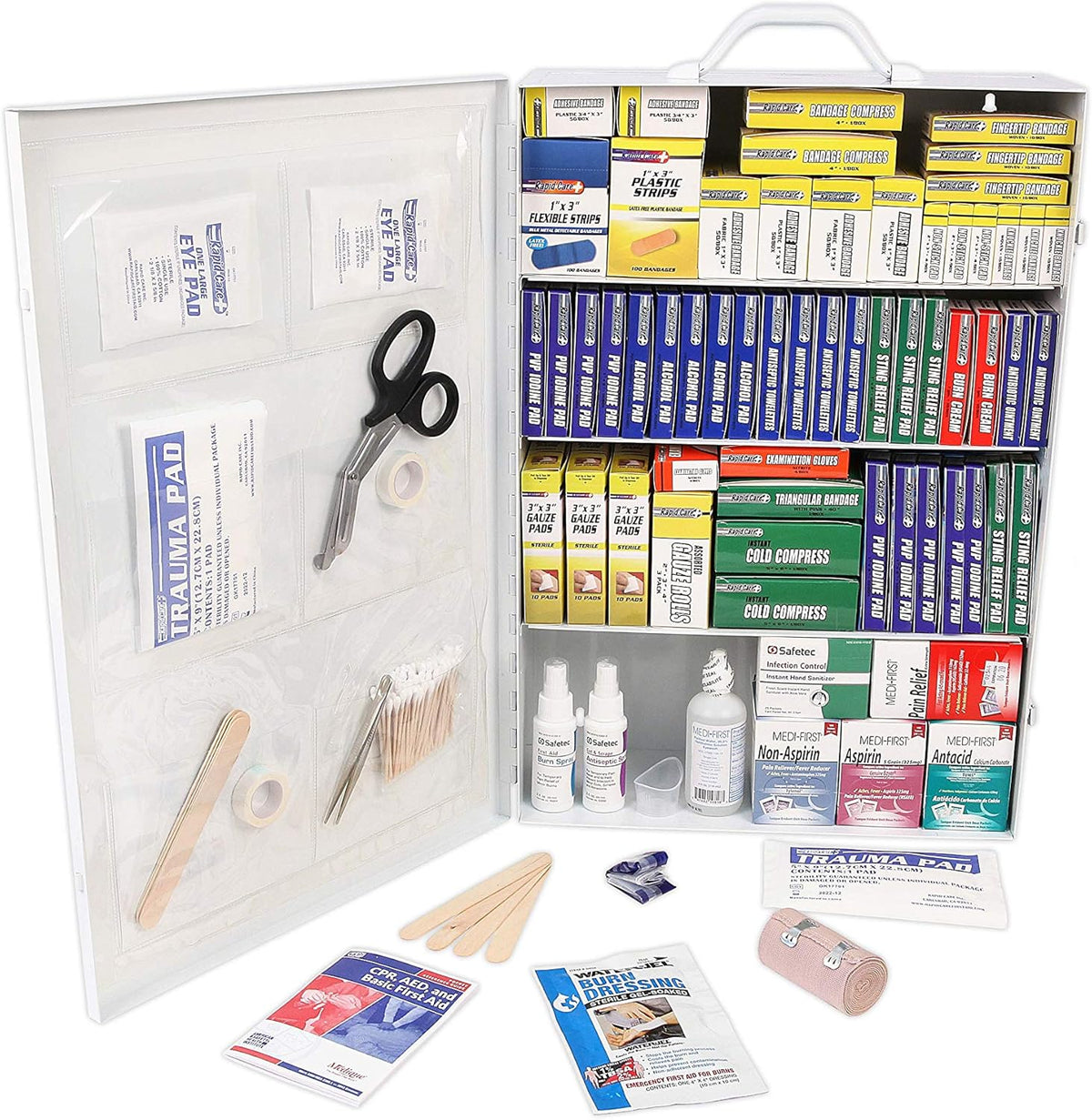 4 Shelf Extra Wide First Aid Cabinet, 1,063 Pieces X9959