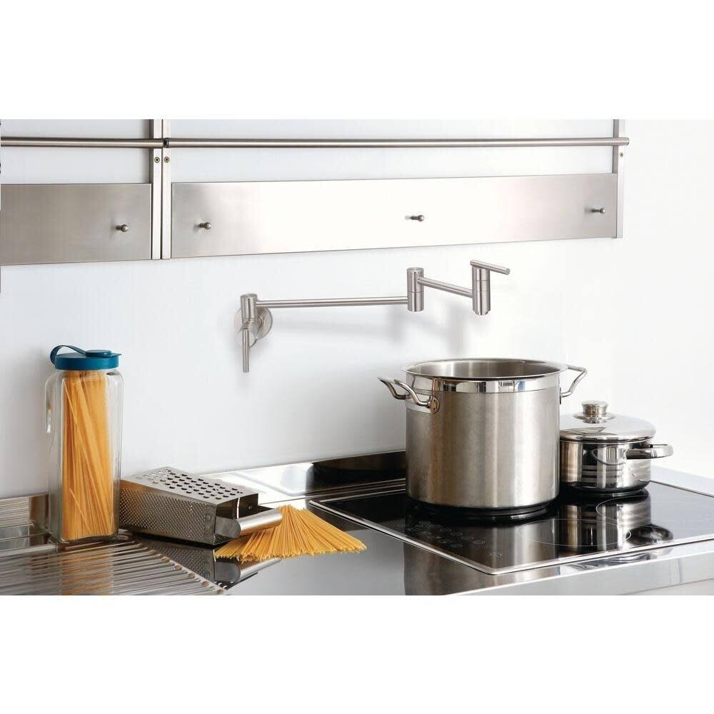 Wall Mount Pot Filler - Satin Black A50812