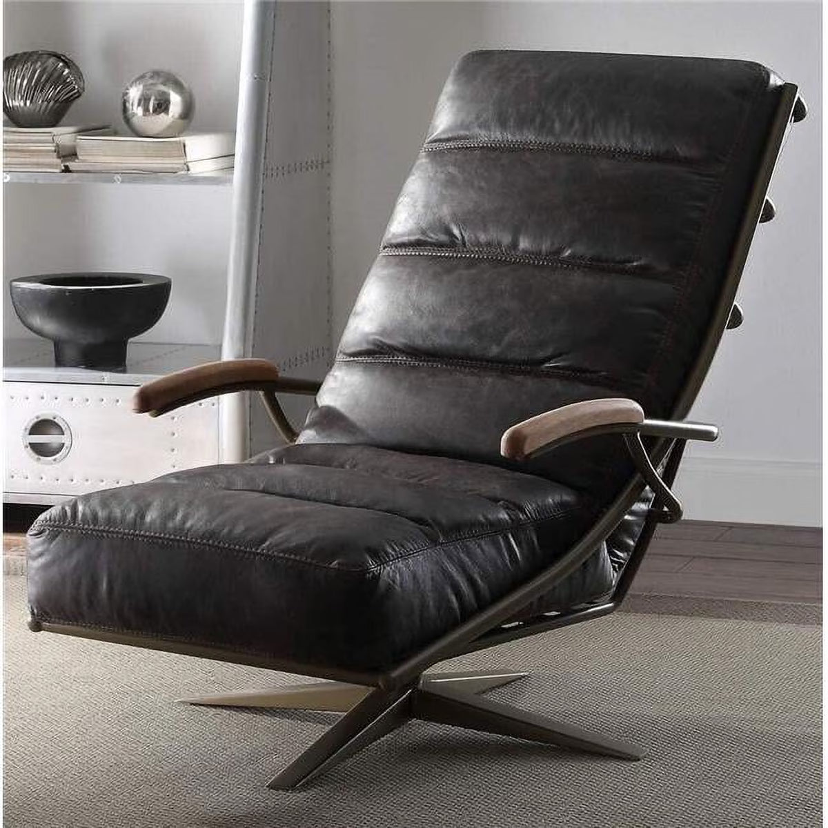 Morocco Top Grain Leather Accent Chair J624685