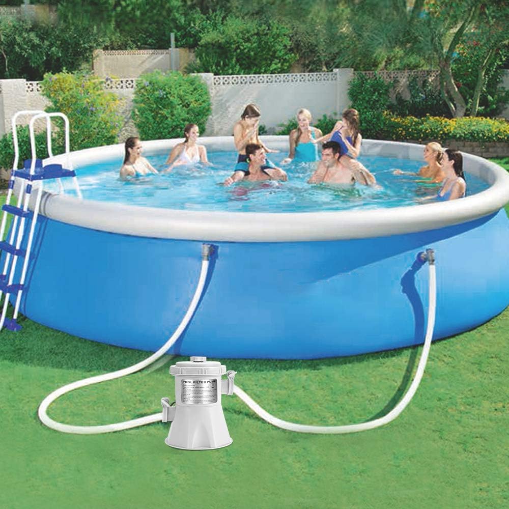 Clear Cartridge Pool Filter Pump, 300 GPH, 110-120V F64383