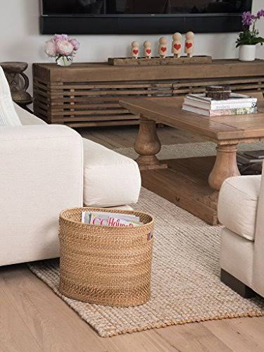 Round Sisal Storage Basket with Handles H16826