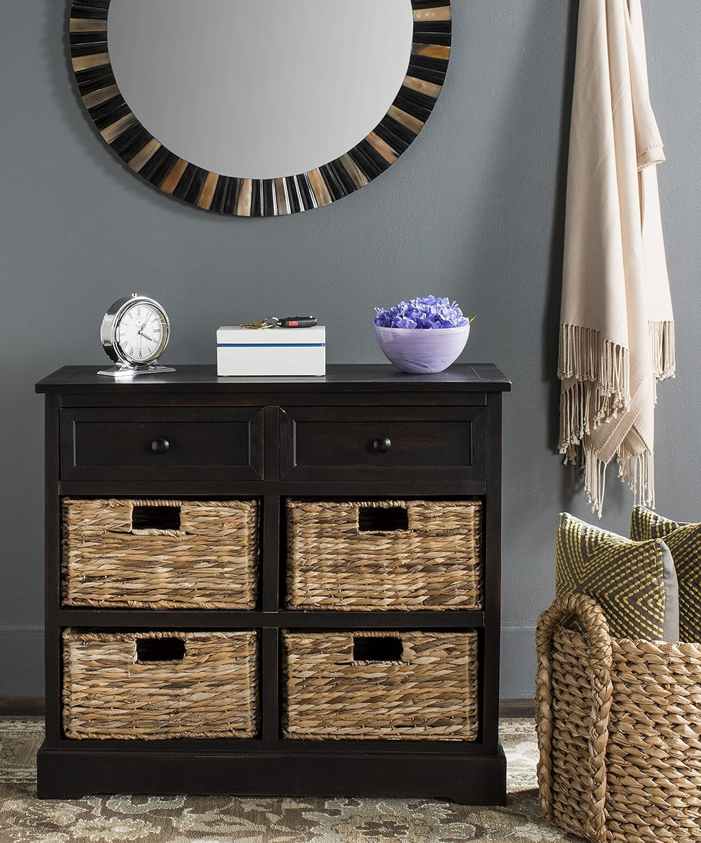 Brown Wicker Basket Storage Unit B40817