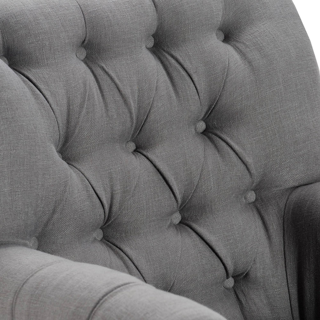 Gray Tufted Accent Chair A4893