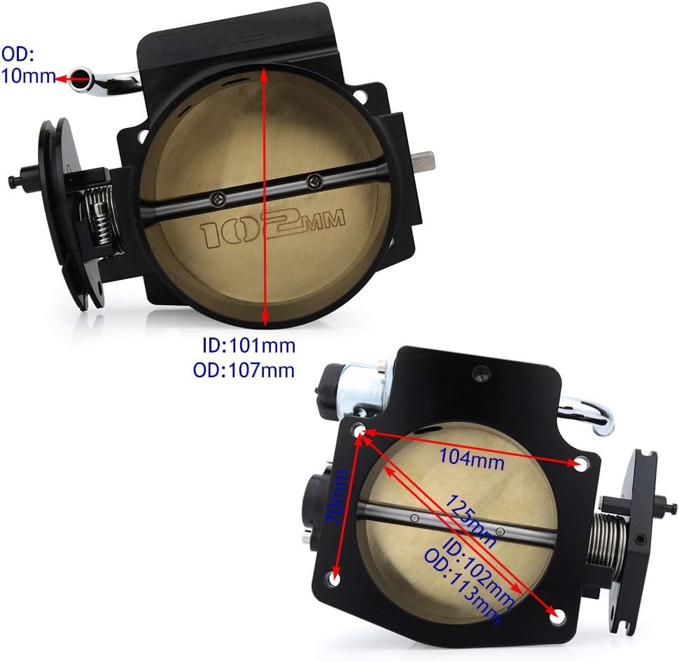 Black 102mm Throttle Body CNC Cable V6611