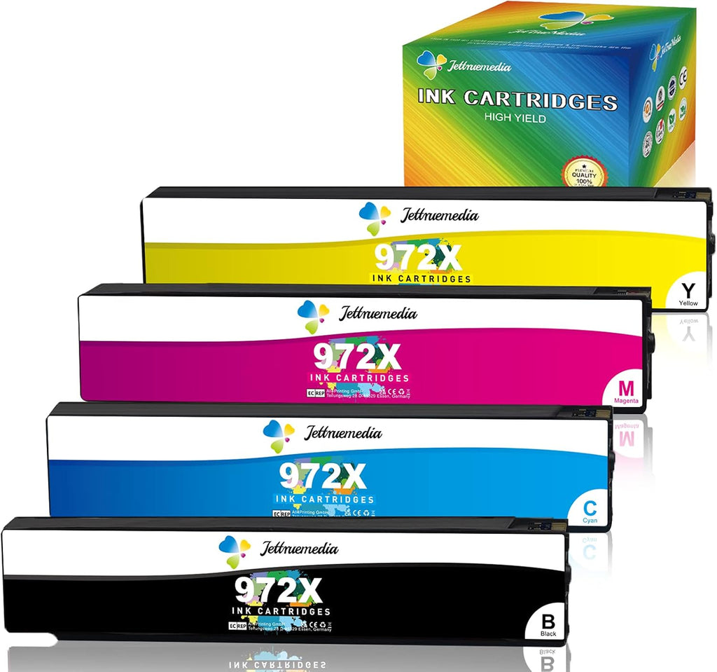 Compatible Ink Cartridge Replacement for HP 972X Printer Black/C/M/Y D474