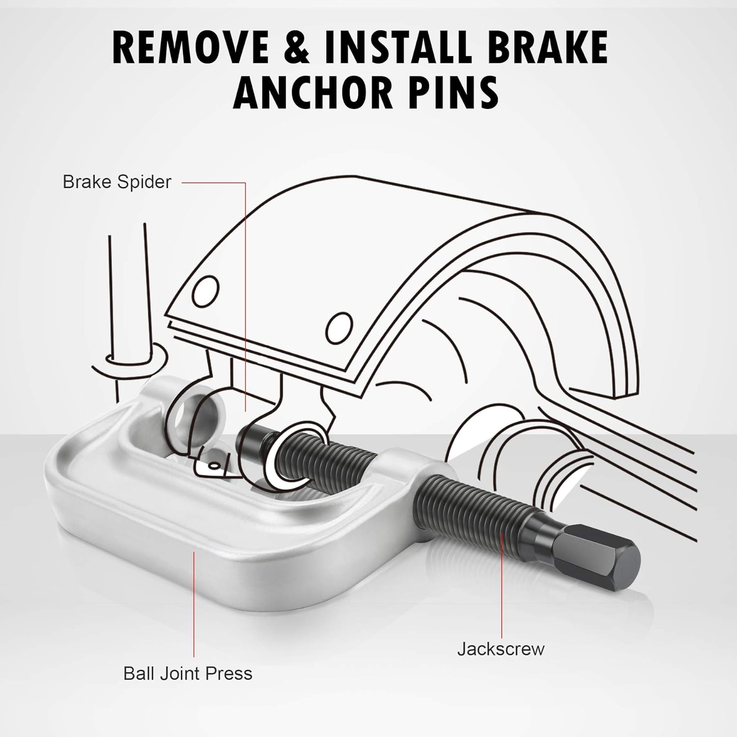 Ball Joint Press & U Joint Removal Tool Kit with 4wd Adapters A14481