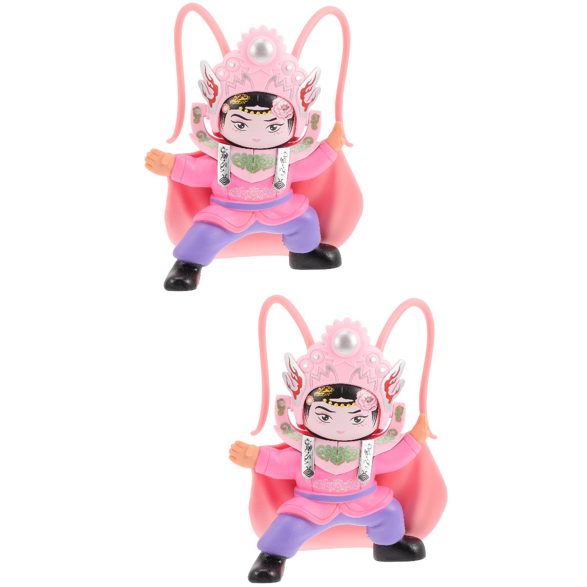 2pcs Chinese Ancient Sichuan Opera Face Changing Doll Ornament K1850