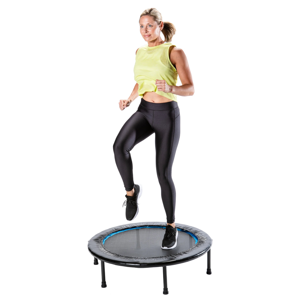 36"Wx36"Dx12"H Black Trampoline with Monitor and Adjustable Incline K913163