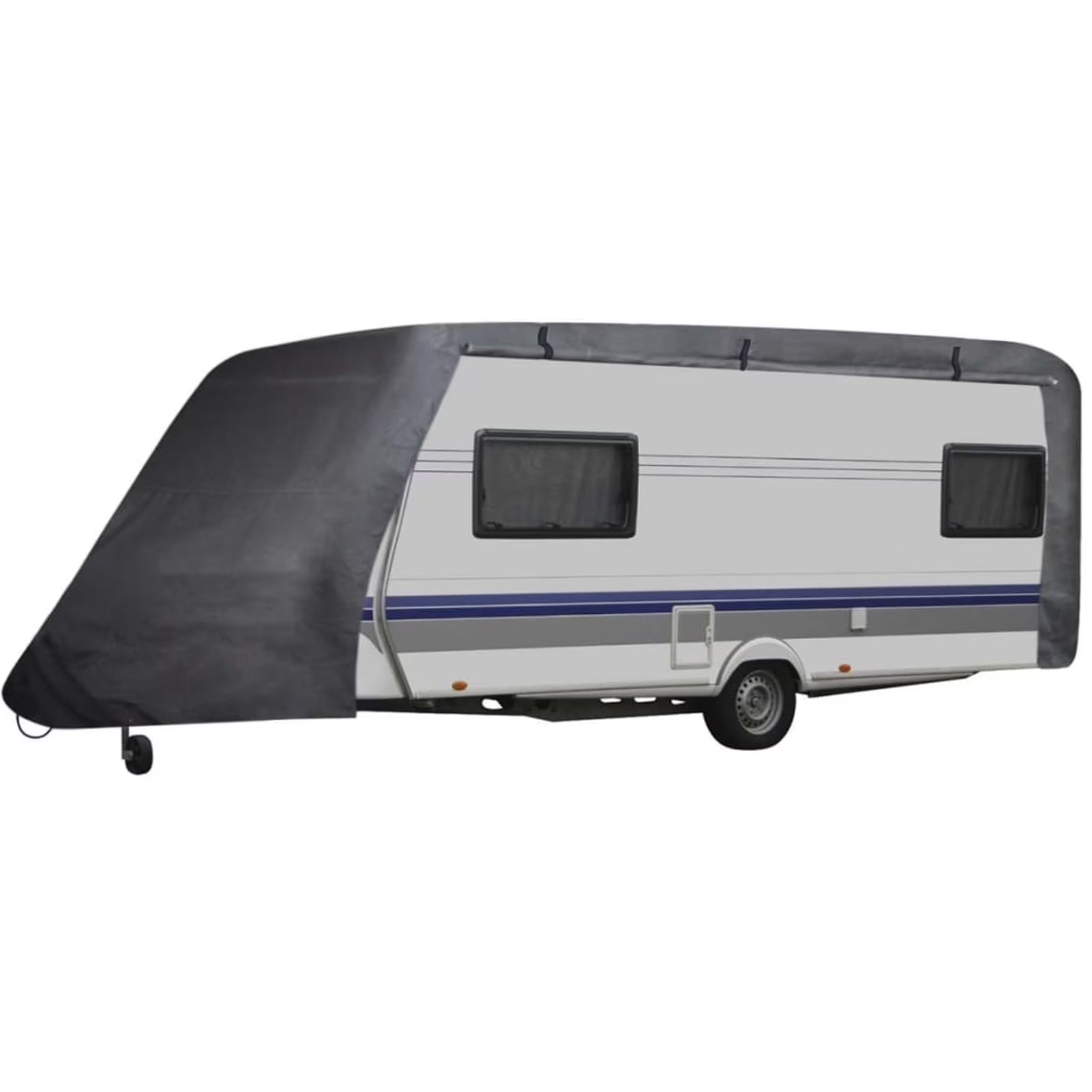 3 Layers Camper Trailer Cover Fits 20' to 23' Trailer Breathable Waterproof (Grey) O38798