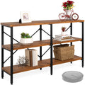 Rustic 3-Tier Console Table with Non-Scratch Feet T820271