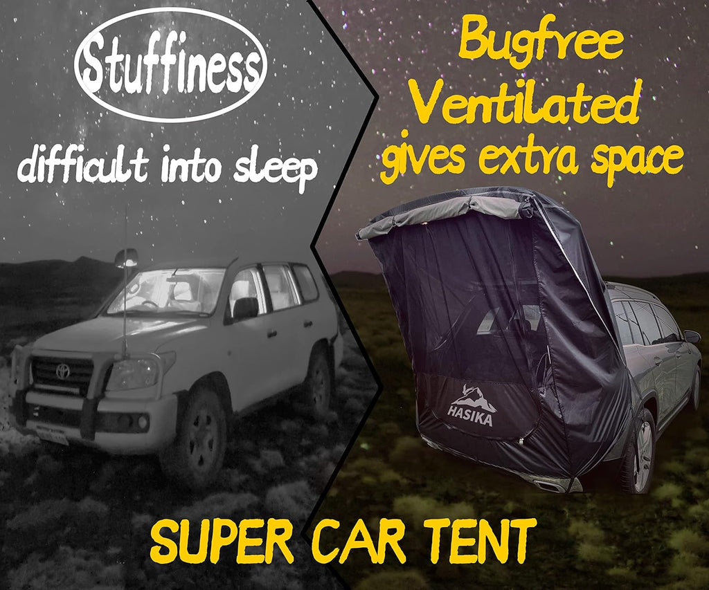 Black Waterproof 3000MM Tailgate Shade Awning Tent Z755656