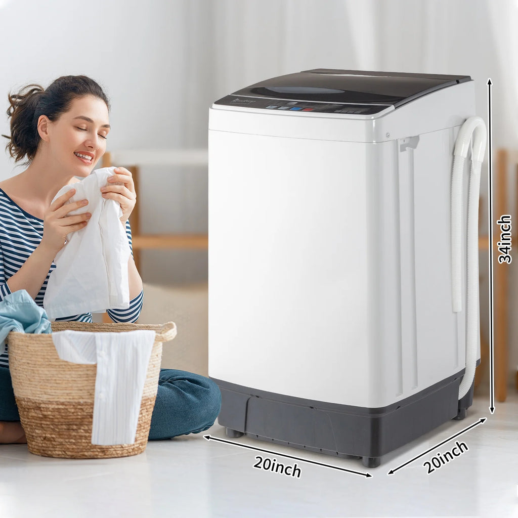 17.6 Lbs Capacity Top Load Portable Washing Machine with LED Display Q164