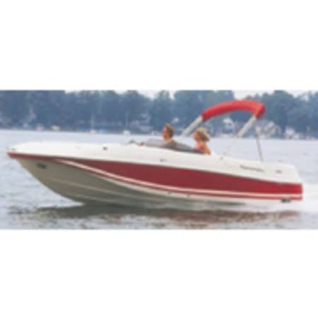Boat Cover for I/O Deck Boats with Walk Thru Windshield or Side Console A324
