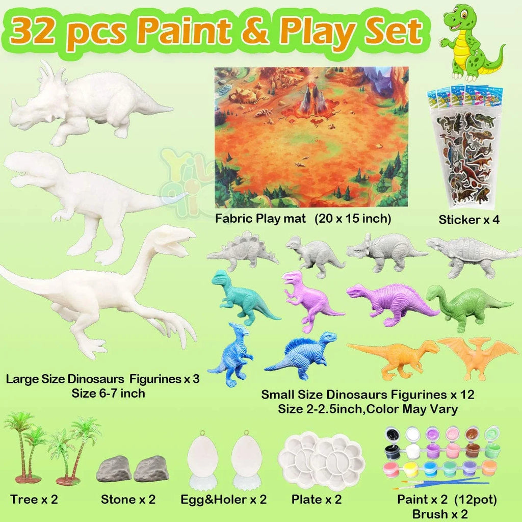 Kids Dinosaur Painting Kit with Play Mat X8532