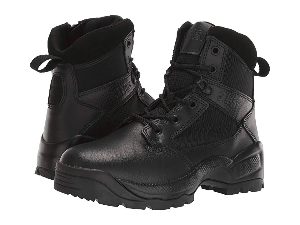 Black 6 inch Side Zip Boots Q853