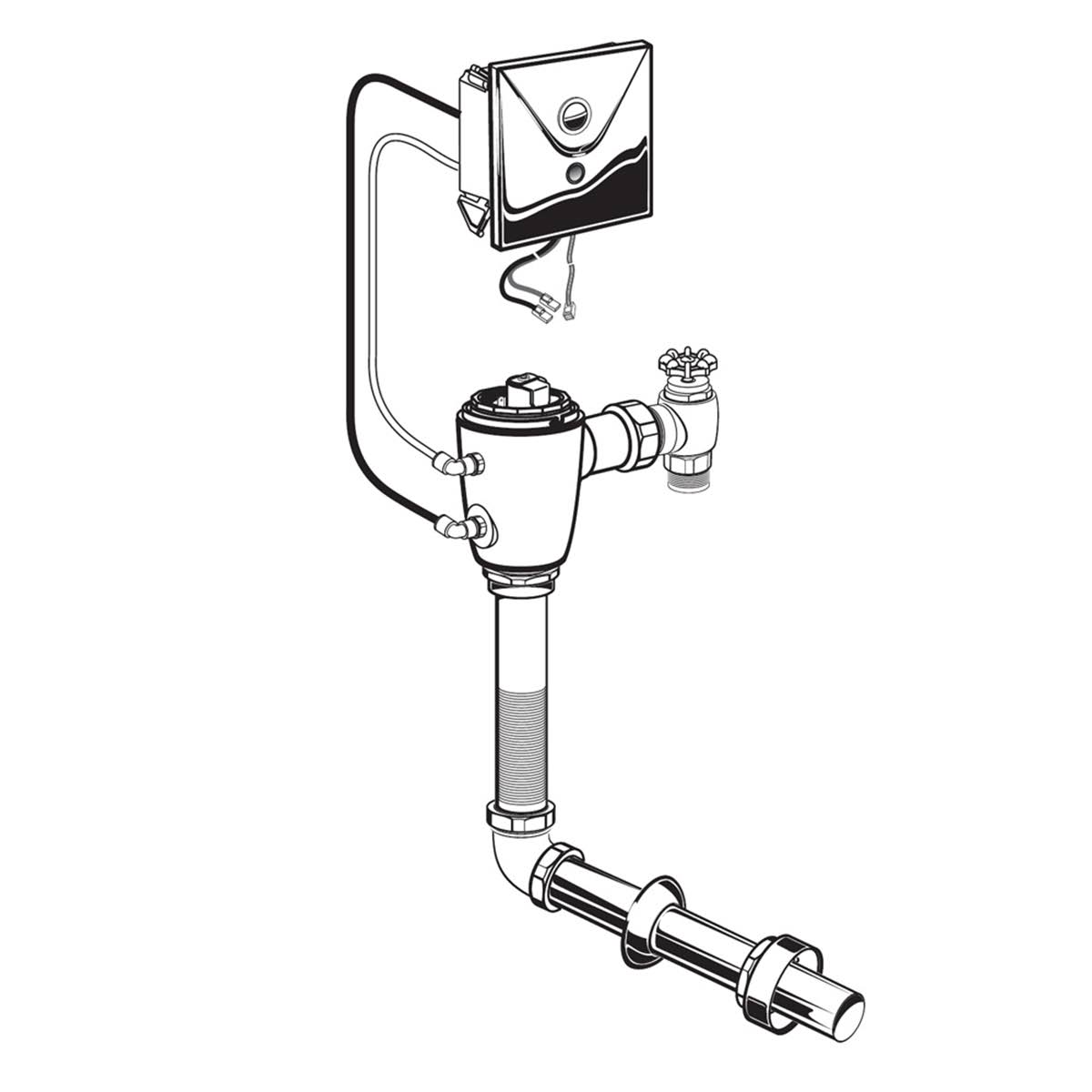 Concealed Toilet Flush Valve 1.6 GPF C384