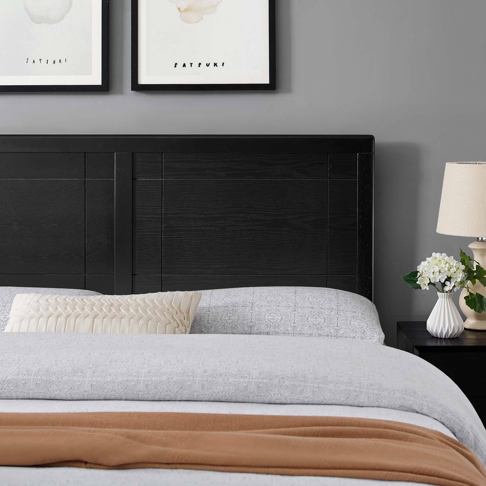 Gray Wood Queen Headboard D84872