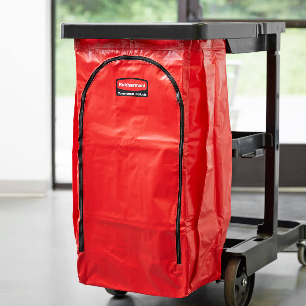 Red Vinyl 34 Gal Recycling Cart Bag L304