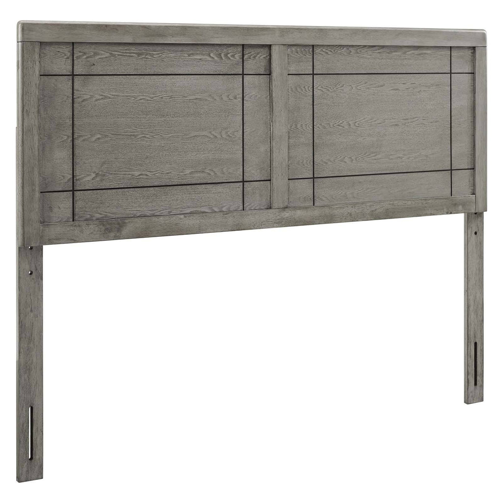 Gray Wood Queen Headboard D84872
