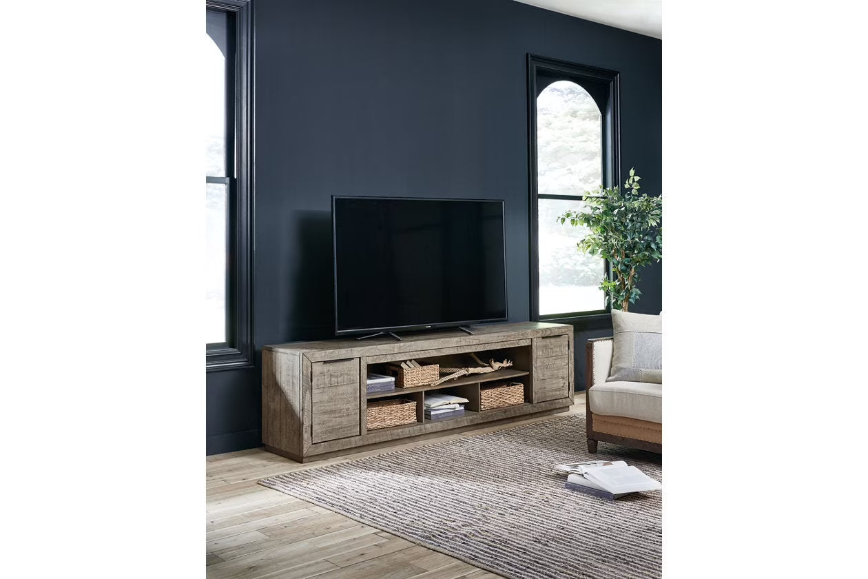 Light Gray Wood TV Stand A198701