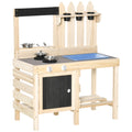 Outdoor Wooden Kitchen Play Set with Removable Sink X935698