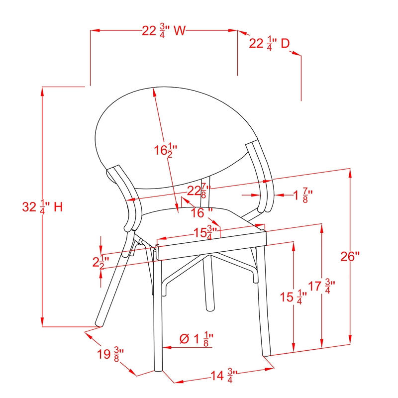 Dark Gray Aluminum Patio Arm Chair (Set of 2) R620394