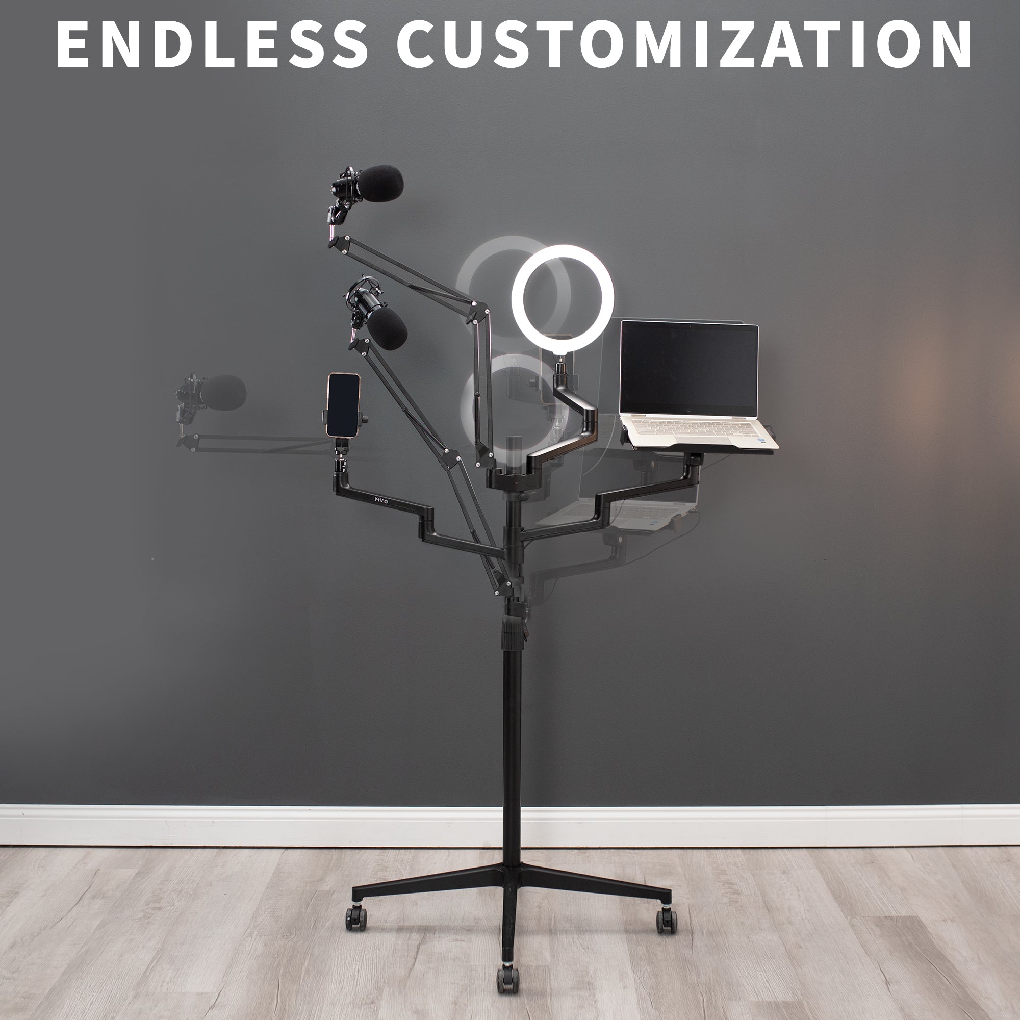 All-In-One Studio Live Stream Mobile Floor Stand H10986