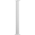 6x22 x 8& Endura-Aluminum Column, Round Shaft, Non-Tapered, Fluted, Gloss White Finish w/ Cap H553662