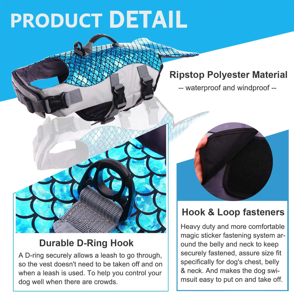 Dog Life Jacket with Reflective Stripes Y4608