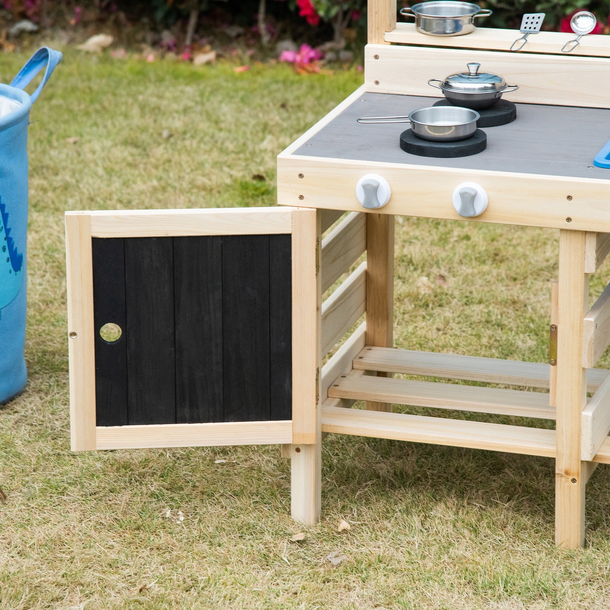 Outdoor Wooden Kitchen Play Set with Removable Sink X935698