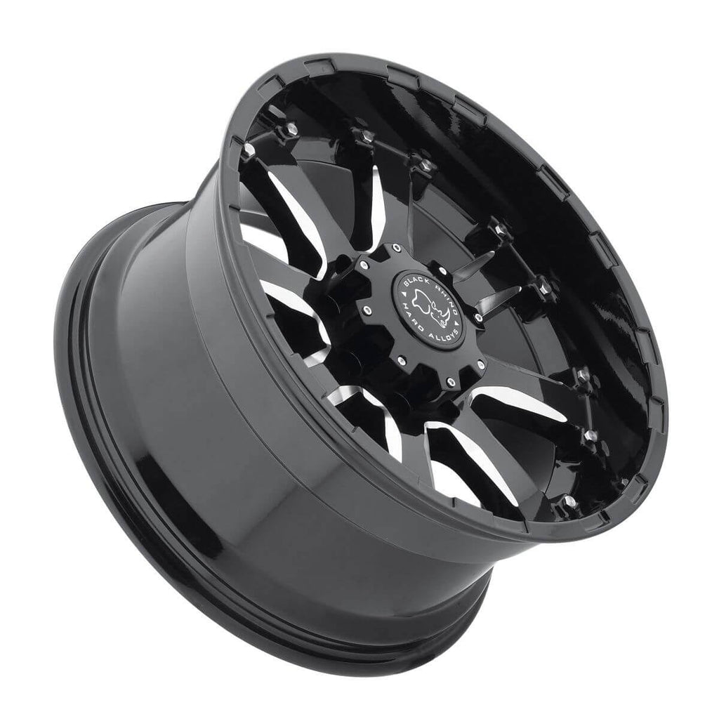18x9 6x5.5x22 +12mm Black/Milled Wheel Rim D2368
