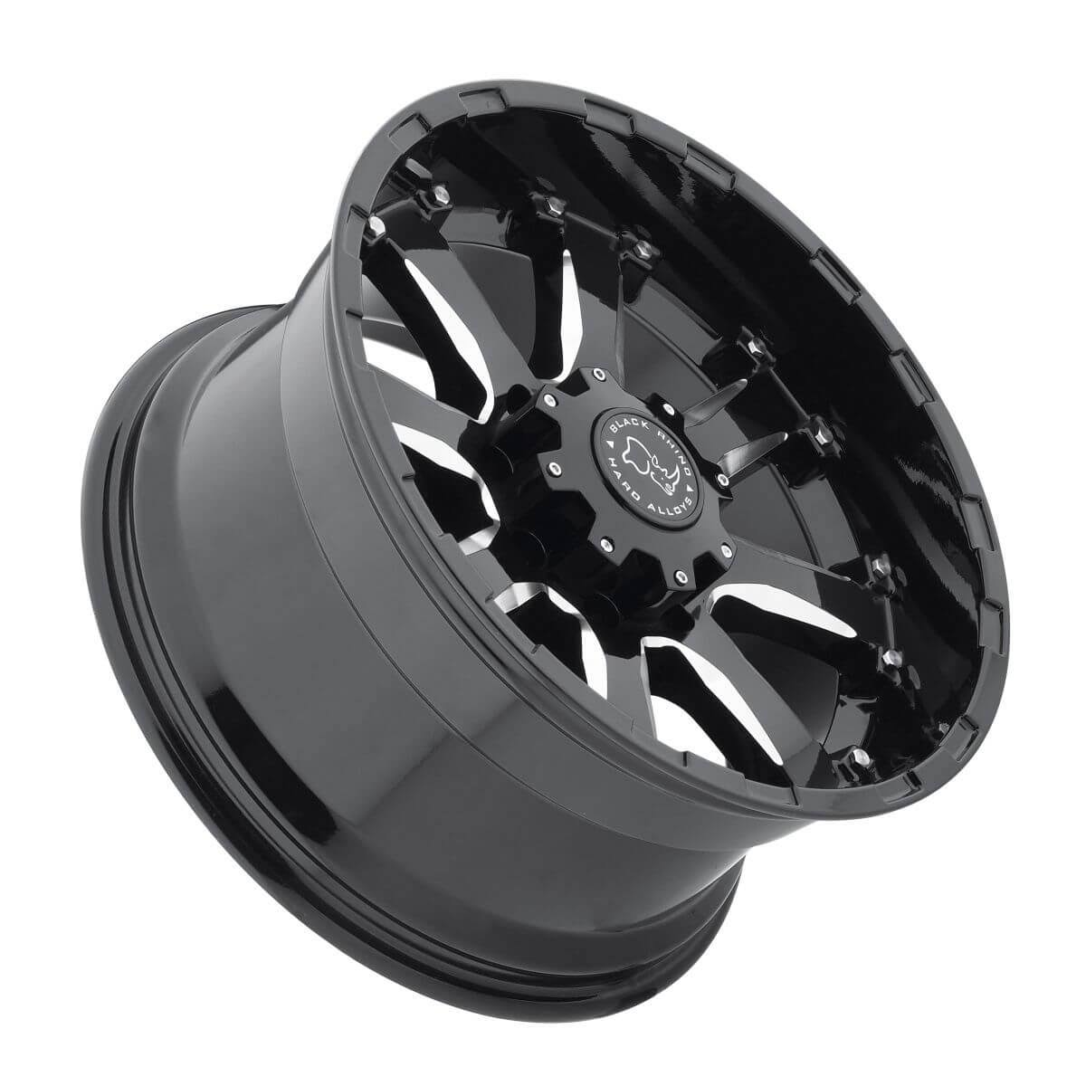 18x9 6x5.5x22 +12mm Black/Milled Wheel Rim D2368